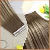 [Sunny and Ve Sunny] Tape in Hair Extensions 18inch and Human Hair Ponytail 16inch Blonde Brown 130G