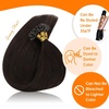 Sunny Hair 14 Inch U Tip Human Hair Extensions, Dark Brown, Thick Keratin Bonds, Soft Texture, for Women with Short Straight Hair, Adds Volume for Professional Events and Casual Parties, 50g