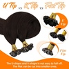 Sunny Hair 14 Inch U Tip Human Hair Extensions, Dark Brown, Thick Keratin Bonds, Soft Texture, for Women with Short Straight Hair, Adds Volume for Professional Events and Casual Parties, 50g