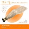 Sunny Hair 18 Inch K Tip Real Human Hair Extensions, Cool Ash Grey Ombre Platinum Blonde, Invisible Flat Bonds, for Women Seeking Unique Color, Adds Dimension for Parties and Night Out Events, 50g