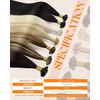 Sunny Hair 18 Inch K Tip Real Human Hair Extensions, Dark Brown, Keratin Vtip Bonds for a Fuller Look, Adds Natural Volume for Daily Styling, Professional Settings, and Casual Wear, 50g