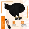 Sunny Hair 20 Inch Flat Tip Hair Extensions, Jet Black, Thick Ends, Remy Ktips, Soft Invisible Bonds, Easy to Comb, for Women with Active Lifestyles, Stays Secure for Parties and Weddings, 50g