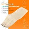 Sunny Hair Blonde Tape in Hair Extensions Human Hair, 28 inch Long Tape in Extensions Remy Tape ins Human Hair Extensions for Women 50g 20Pcs