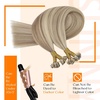 Sunny Hair Flat Tip Hair Extensions Ash Blonde Highlight Golden Blonde Keratin Tips Hair Eextensions 22inch Remy K Tip Hair Extensions Effortless Highlights 50g