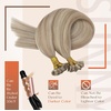 Sunny Hair Keratin Hair Extensions Human Hair Ash Blonde Highlight Bleach Blonde Flat Tip Hair Extensions 14inch Ktip Human Hair Extensions 50g