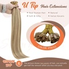 Sunny Hair U Tip Hair Extensions Human Hair,Natural-looking Extensions,Highlight Blonde Ktip Human Hair Extensions,for Frequent Styling,Upper Back Long Straight Hair,22inch 50g