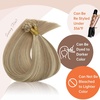 Sunny Hair U Tip Hair Extensions Human Hair,Natural-looking Extensions,Highlight Blonde Ktip Human Hair Extensions,for Frequent Styling,Upper Back Long Straight Hair,22inch 50g