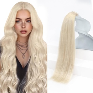 Sunny Hair Blonde Tape in Hair Extensions Human Hair, 28 inch Long Tape in Extensions Remy Tape ins Human Hair Extensions for Women 50g 20Pcs