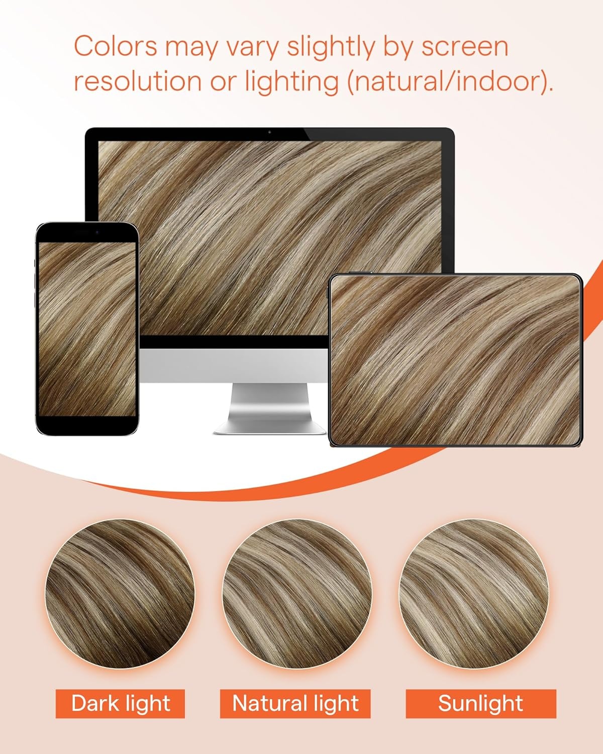 imageSunny Hair 24 Inch Micro Link Hair Extensions Brown Ombre Platinum Blonde Balayage 50g Real Hair Strands Provides Natural Fullness for Formal Occasions Evening Parties and Gatherings