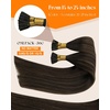 Sunny Hair 16 Inch I Tip Human Hair Extensions, Brown Balayage to Medium Brown Ombre, Remy Invisible Hair, Suitable for Evening Parties, Bridal Showers, and Social Events, 50g