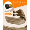 Sunny Hair 20 inch I Tip Hair Extensions Human Hair Invisible Itip Human Hair Extensions Natural Blends Fusion Hair Extensions Ombre Brown Mix Blonde 50g