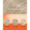 Sunny Hair 24 Inch Nano Bead Hair Extensions Human Hair, Color #18 Ash Blonde with #613 Bleach Blonde, Soft Nano Tips, Extensions for Highlighted Hair, 50g