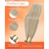 Sunny Hair 24 Inch Nano Bead Hair Extensions Human Hair, Color #18 Ash Blonde with #613 Bleach Blonde, Soft Nano Tips, Extensions for Highlighted Hair, 50g