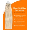 Sunny Hair 50g Long Bead Hair Extensions Real Human Hair 24inch Micro Link Hair Extensions Human Hair Thick MicrolinkHair Extensions
