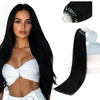 Sunny Hair 22 Inch Micro Link Human Hair Extensions, Jet Black, 50g Beaded Strands, Provides Natural Volume for Formal Events, Parties, and Evening Gatherings, Designed for Women Seeking Fuller Look