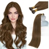 Sunny Hair Light Brown Tip Hair Extensions Human Hair 22inch Itips Human Hair Extensions Remy Fusion Hair Extensions Human Hair Long Straight Itips 50g