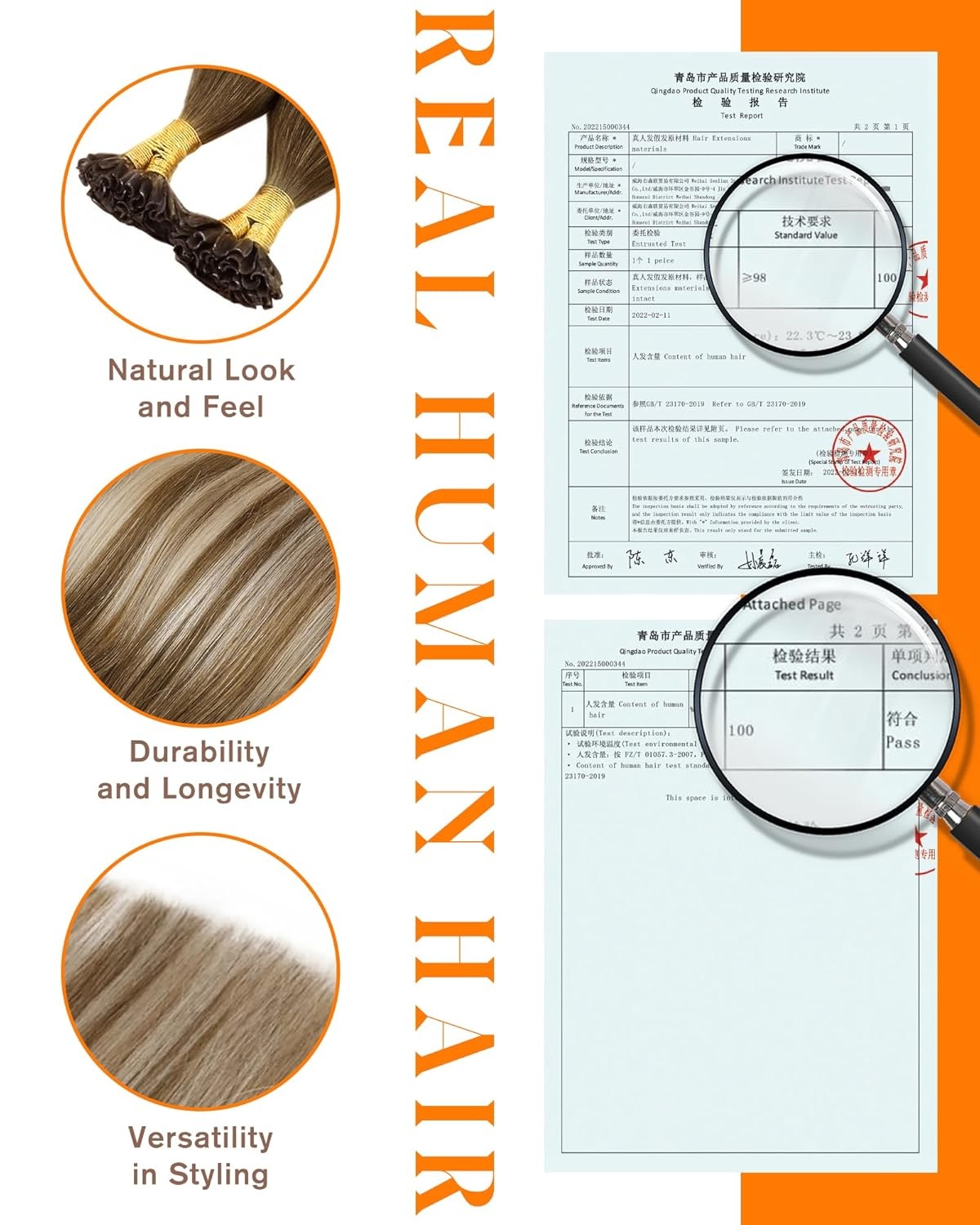imageSunny Hair 20 Inch U Tip Hair Extensions Brown Balayage Light Blonde Ombre Dark Brown Soft Ktips Invisible Bonds Natural Straight Remy Adds Dimension for Brides 50g