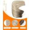 Sunny Hair 20 Inch Micro Bead Hair Extensions Real Human Hair, Blonde Balayage, Soft Invisible Microlink, Provides Length and Fullness for Evening Parties and Formal Occasions, 50g