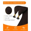 Sunny Hair 20 Inch Nano Bead Real Human Hair Extensions, Darkest Brown, Invisible Application, Easy to Maintain, Natural Texture, Adds Length and Fullness for Office Events and Social Dinners, 50g