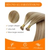 Sunny Hair Nano Hair Extensions Human Hair Blonde Nano Ring Hair Extensions Light Blonde with Platinum Nano Tip Hair Extensions Real Human Hair for Long Hair 50G 22Inch