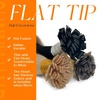 Sunny Hair 16 inch Flat Tip Hair Extensions Human Hair Easy to Style K Tip Extensions Darkest Brown Fusion Real Hair for Women Seamless Blend 50g