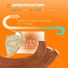 Sunny Tape in Hair Extensions Human Hair, 24 Inch 100g Copper Orange 40pcs, Seamless Hair Extension Tape for Women, Versatile Rooted Hair