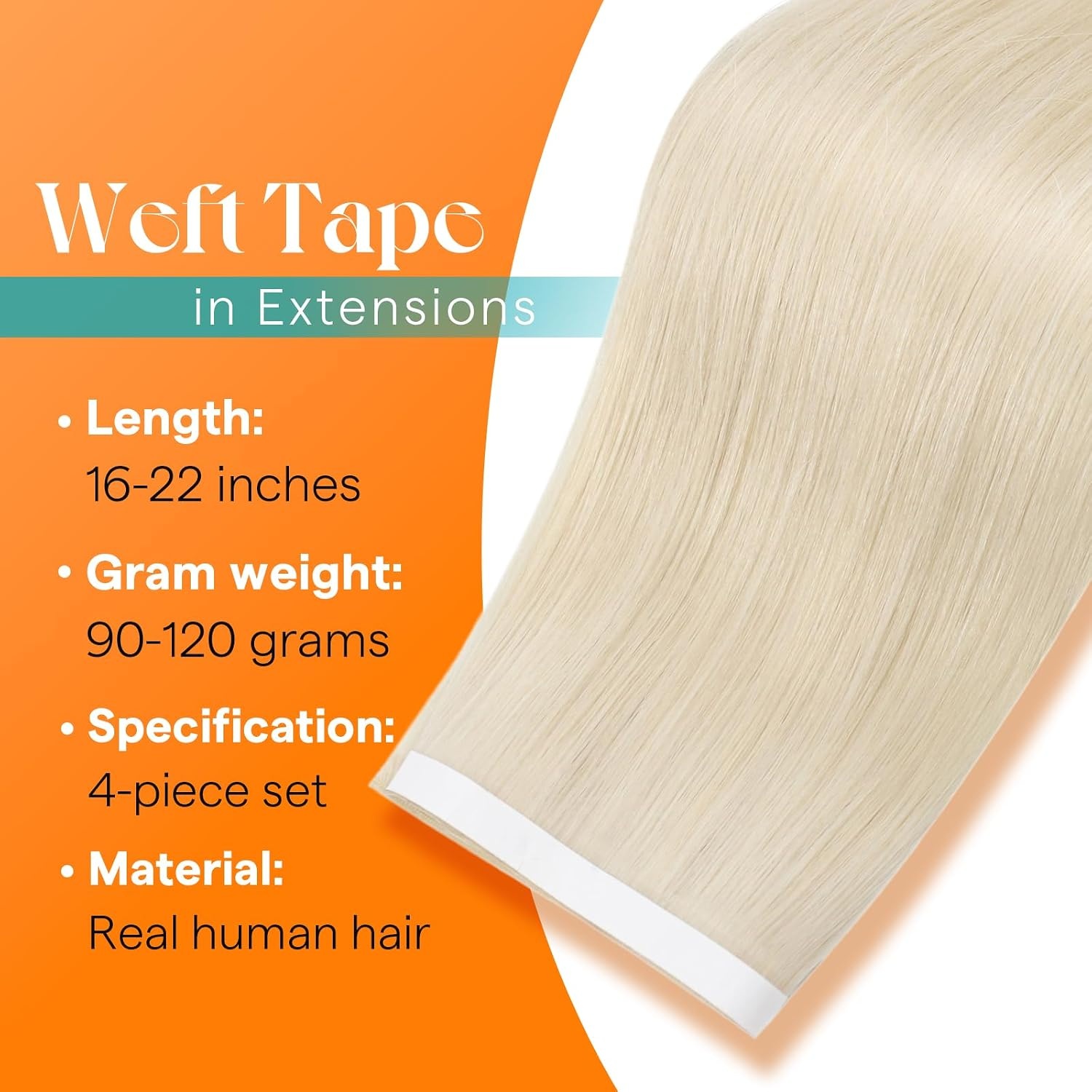 image:imageSunny Hair Light Brown Balayage Injected Invisible Tape in Hair Extensions 22 Inch 20Pcs 50g Natural Invis Edge Tape Real Human Hair Seamless Hand Sewn Hair Extensions60 Platinum Blonde