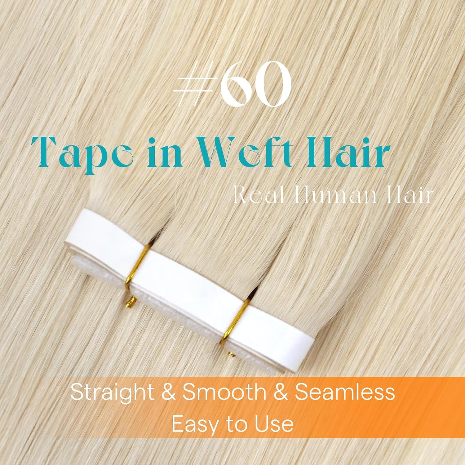 image:imageSunny Hair Light Brown Balayage Injected Invisible Tape in Hair Extensions 22 Inch 20Pcs 50g Natural Invis Edge Tape Real Human Hair Seamless Hand Sewn Hair Extensions60 Platinum Blonde