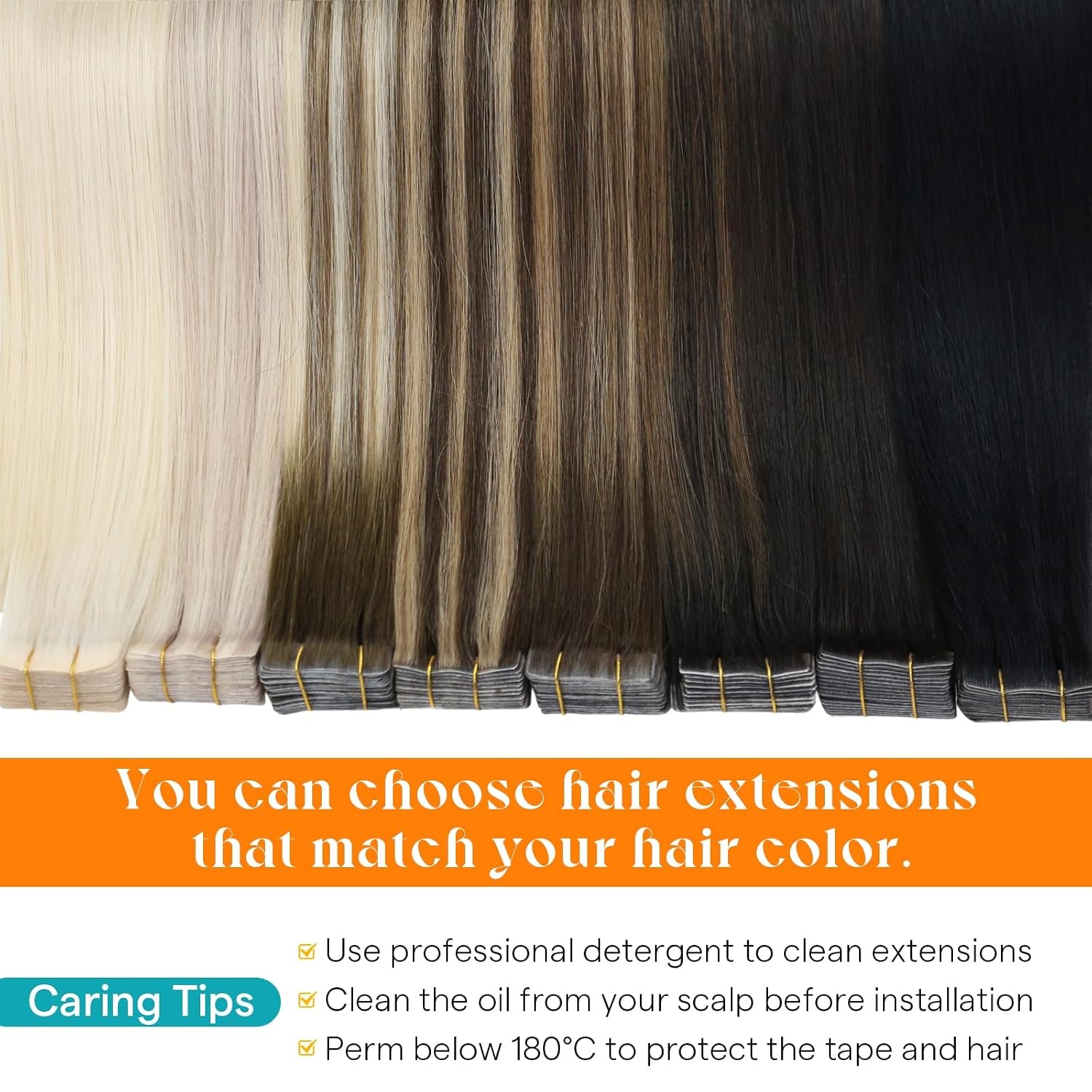 image:imageSunny Hair Light Brown Balayage Injected Invisible Tape in Hair Extensions 22 Inch 20Pcs 50g Natural Invis Edge Tape Real Human Hair Seamless Hand Sewn Hair ExtensionsIJTP226 Balayage Brown