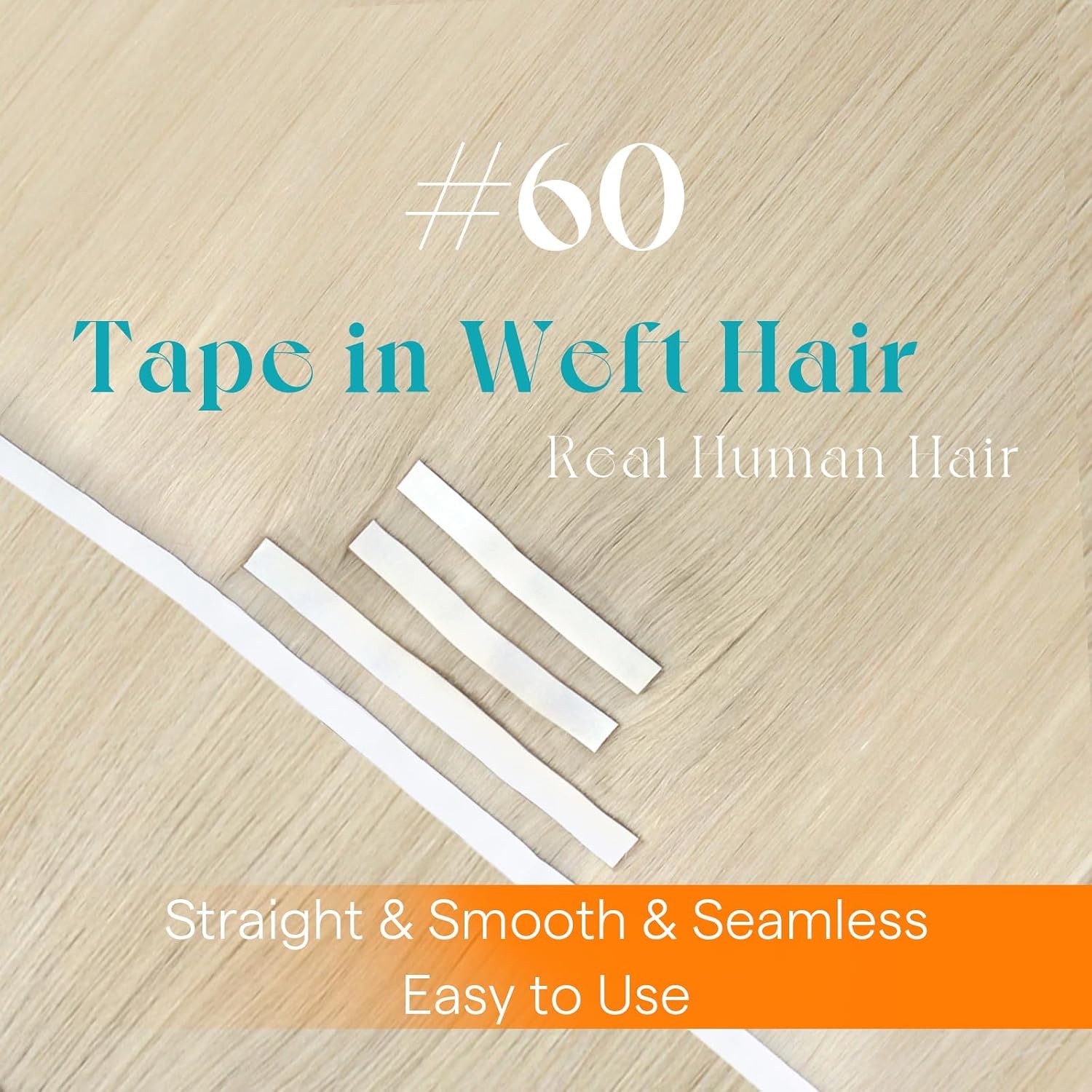 image:imageSunny Hair Light Brown Balayage Injected Invisible Tape in Hair Extensions 22 Inch 20Pcs 50g Natural Invis Edge Tape Real Human Hair Seamless Hand Sewn Hair Extensions60 Platinum Blonde