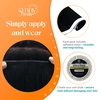 Sunny Hair Light Brown Balayage Injected Invisible Tape in Hair Extensions, 22 Inch 20Pcs 50g, Natural Invis Edge Tape, Real Human Hair, Seamless Hand Sewn Hair Extensions(#1 Jet Black)