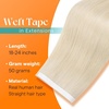 Sunny Hair Light Brown Balayage Injected Invisible Tape in Hair Extensions, 22 Inch 20Pcs 50g, Natural Invis Edge Tape, Real Human Hair, Seamless Hand Sewn Hair Extensions(#60 Platinum Blonde)