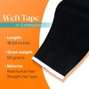 Sunny Hair Light Brown Balayage Injected Invisible Tape in Hair Extensions, 22 Inch 20Pcs 50g, Natural Invis Edge Tape, Real Human Hair, Seamless Hand Sewn Hair Extensions(#1 Jet Black)