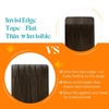 Sunny Hair Light Brown Balayage Injected Invisible Tape in Hair Extensions, 22 Inch 20Pcs 50g, Natural Invis Edge Tape, Real Human Hair, Seamless Hand Sewn Hair Extensions(IJTP-#4/4/27 Brown to Caramel Blonde)