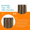 Sunny Hair Light Brown Balayage Injected Invisible Tape in Hair Extensions, 22 Inch 20Pcs 50g, Natural Invis Edge Tape, Real Human Hair, Seamless Hand Sewn Hair Extensions(IJTP-#4/27 Brown Highlight Blonde)