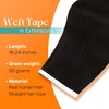 Sunny Hair Light Brown Balayage Injected Invisible Tape in Hair Extensions, 22 Inch 20Pcs 50g, Natural Invis Edge Tape, Real Human Hair, Seamless Hand Sewn Hair Extensions(#2 Darkest Brown)