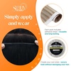 Sunny Hair Light Brown Balayage Injected Invisible Tape in Hair Extensions, 22 Inch 20Pcs 50g, Natural Invis Edge Tape, Real Human Hair, Seamless Hand Sewn Hair Extensions(#18/613 Ash Blonde Highlight Bleach Blonde)