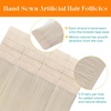 Sunny Hair Light Brown Balayage Injected Invisible Tape in Hair Extensions, 22 Inch 20Pcs 50g, Natural Invis Edge Tape, Real Human Hair, Seamless Hand Sewn Hair Extensions(IJTP-#60 Bleach Blonde)