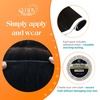 Sunny Hair Light Brown Balayage Injected Invisible Tape in Hair Extensions, 22 Inch 20Pcs 50g, Natural Invis Edge Tape, Real Human Hair, Seamless Hand Sewn Hair Extensions(#2 Darkest Brown)