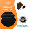 Sunny Hair Light Brown Balayage Injected Invisible Tape in Hair Extensions, 22 Inch 20Pcs 50g, Natural Invis Edge Tape, Real Human Hair, Seamless Hand Sewn Hair Extensions(#3/8/2 Brown Balayage Blonde)