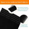 Sunny Hair Light Brown Balayage Injected Invisible Tape in Hair Extensions, 22 Inch 20Pcs 50g, Natural Invis Edge Tape, Real Human Hair, Seamless Hand Sewn Hair Extensions(IJTP-#1 Jet Black)