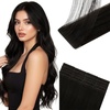 Sunny Hair Light Brown Balayage Injected Invisible Tape in Hair Extensions, 22 Inch 20Pcs 50g, Natural Invis Edge Tape, Real Human Hair, Seamless Hand Sewn Hair Extensions(IJTP-#2 Darkest Brown)