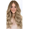 Sunny Hair Light Brown Balayage Injected Invisible Tape in Hair Extensions, 22 Inch 20Pcs 50g, Natural Invis Edge Tape, Real Human Hair, Seamless Hand Sewn Hair Extensions(#8/22/8 Light Brown Balayage Blonde)