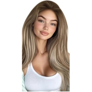 Sunny Hair Light Brown Balayage Injected Invisible Tape in Hair Extensions, 22 Inch 20Pcs 50g, Natural Invis Edge Tape, Real Human Hair, Seamless Hand Sewn Hair Extensions(#6/60/6 Medium Brown with Blonde)