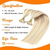 Sunny Hair 14 Inch U Tip Hair Extensions Human Hair, Blonde Highlights, Soft Keratin Tips, Invisible Bonds, for Women, Adds Dimension for Birthday Parties and Night Out Events, 50g