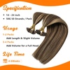 Sunny Hair 16 Inch U Tip Hair Extensions Human Hair, Dark Brown with Caramel Blonde, Soft Ktip Design, Invisible Bonds, Easy to Maintain, Adds Dimension for Parties and Night Out Gatherings, 50g