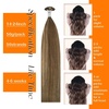 Sunny Hair Flat Tip Hair Extensions Human Hair Brown Highlight Blonde Ktip Human Hair Extensions 22inch K Tips Hair Extensions Human Hair for Wedding 50g