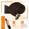 Sunny Hair Flat Tip Human Hair Extensions, Darkest Brown, Pre-Bonded, Remy Ktips, Hot Fusion, Soft Keratin Tips, Natural Color, Adds Dimension for Holiday Parties and Social Events, 50g 14 Inch