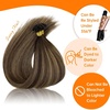 Sunny Hair U Tip Hair Extensions Human Hair 22inch Keratin Tips Extensions Dark Brown Balayage Blonde K Tip Hair Extensions Real Human Hair 50g