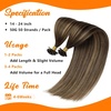 Sunny Hair U Tip Hair Extensions Human Hair 22inch Keratin Tips Extensions Dark Brown Balayage Blonde K Tip Hair Extensions Real Human Hair 50g